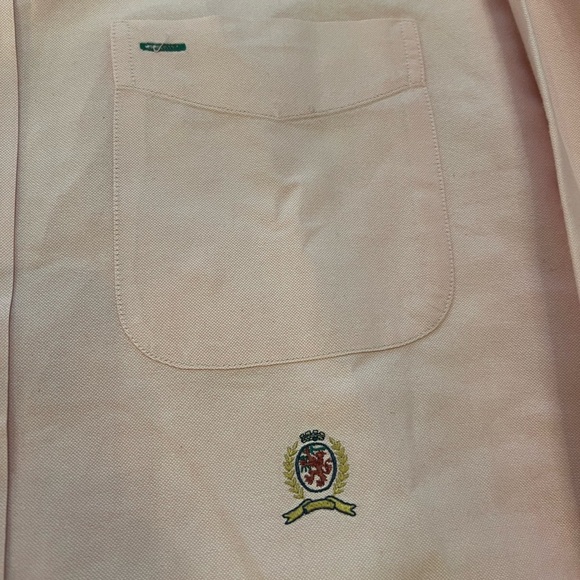 Men’s Vintage Tommy Hilfiger pink long sleeve button up size small - Picture 3 of 4